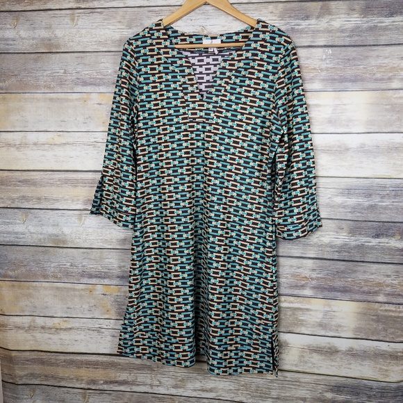 Jude Connally Dresses & Skirts - Jude Connally Megan Geometric Print Shift Dress XL